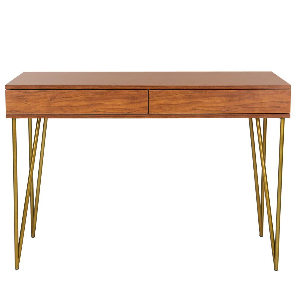 PINE TWO DRAWER DESK, FOX2238A. Picture 1