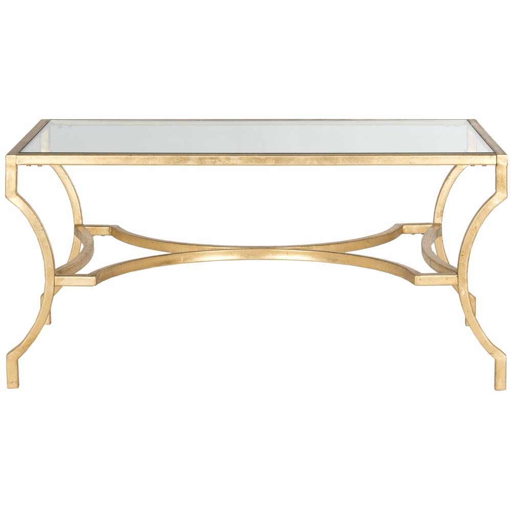 Safavieh Home Collection Alphonse Gold Coffee Table. Picture 1