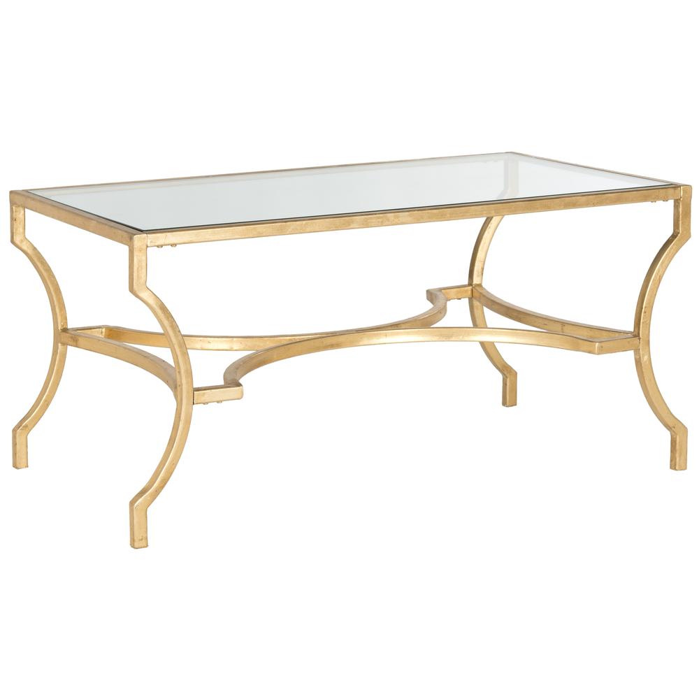 Safavieh Home Collection Alphonse Gold Coffee Table. Picture 3