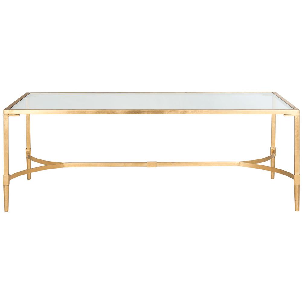 Safavieh Home Collection Antwan Gold Coffee Table. Picture 1
