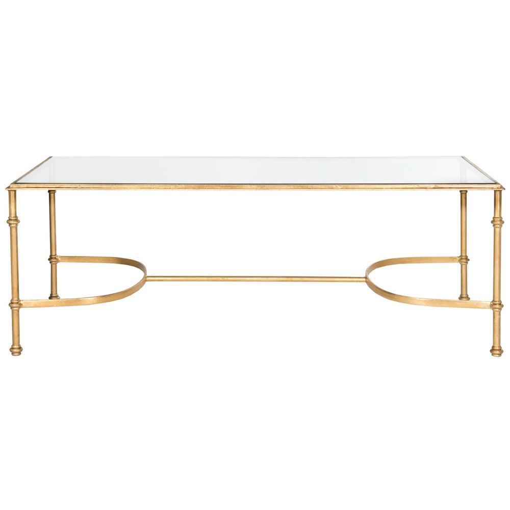 Safavieh Home Collection Lucille Coffee Table, Gold. Picture 1
