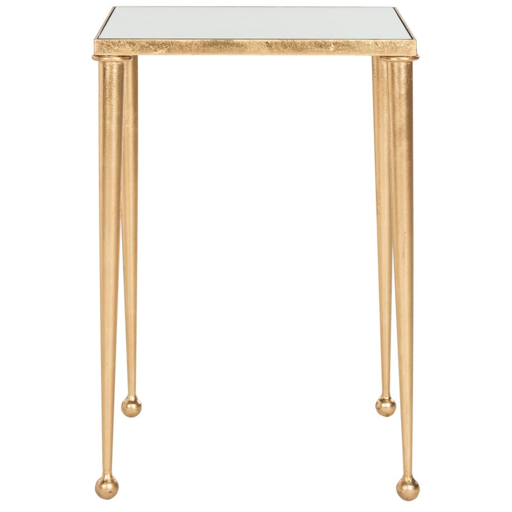 NYACKO MIRROR TOP GOLD LEAF END TABLE. Picture 1