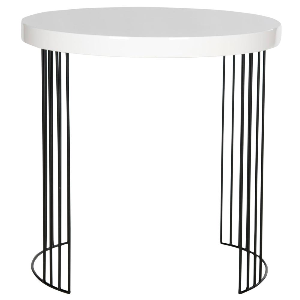 KELLY MID CENTURY SCANDINAVIAN LACQUER SIDE TABLE, FOX4201A. Picture 1