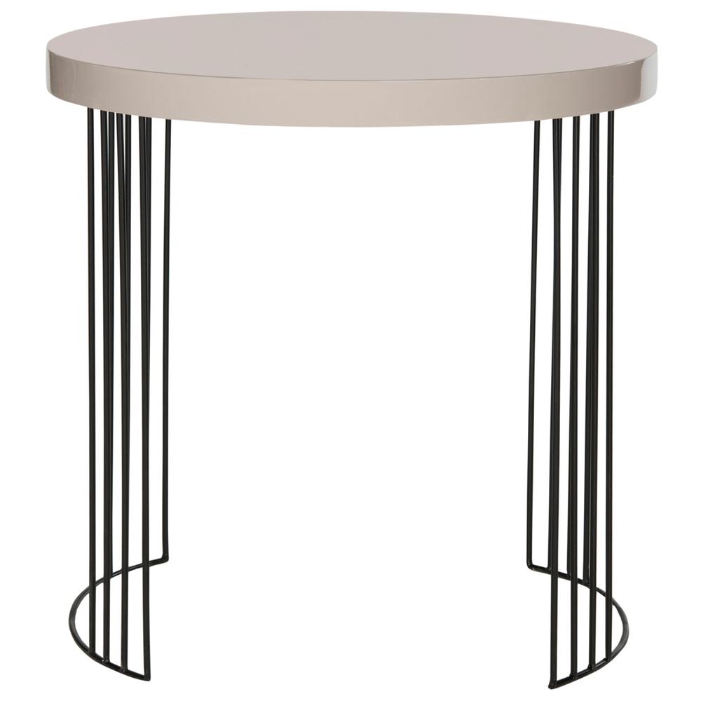 KELLY MID CENTURY SCANDINAVIAN LACQUER SIDE TABLE, FOX4201C. Picture 1