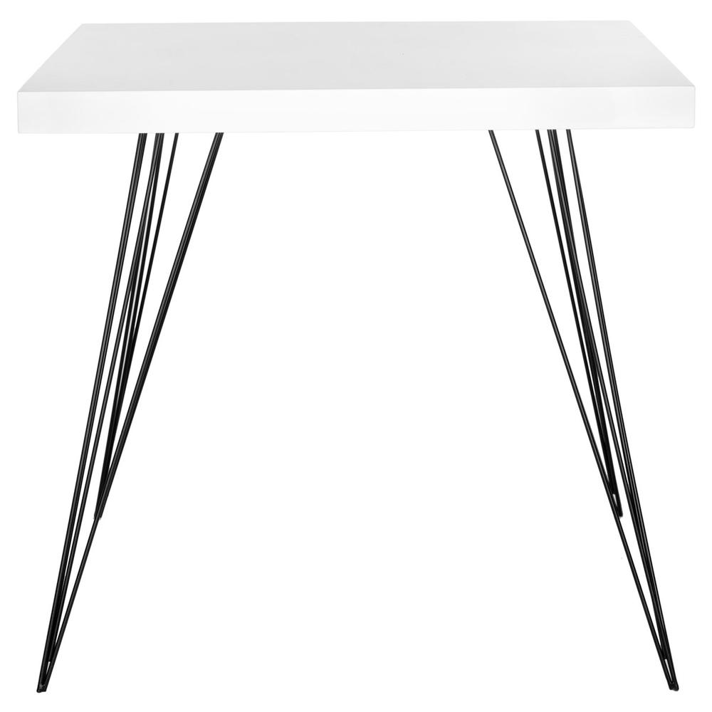 WOLCOTT RETRO MID CENTURY SQUARE LACQUER ACCENT TABLE. Picture 1