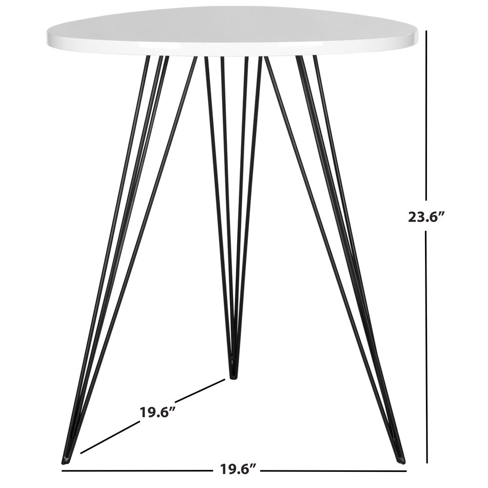 WOLCOTT RETRO MID CENTURY LACQUER SIDE TABLE, FOX4207A. Picture 3