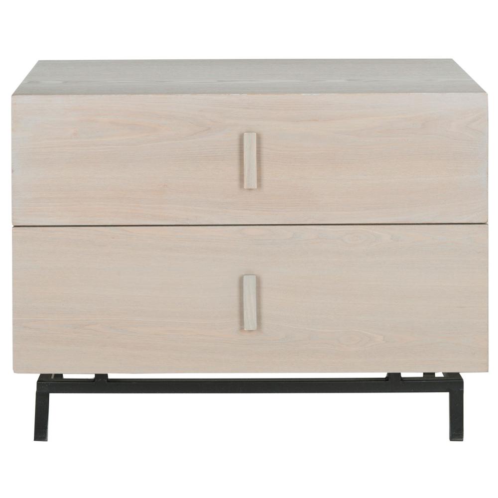 HERSCHEL MID CENTURY SCANDINAVIAN LACQUER TWO DRAWER CABINET, FOX4225B. Picture 1