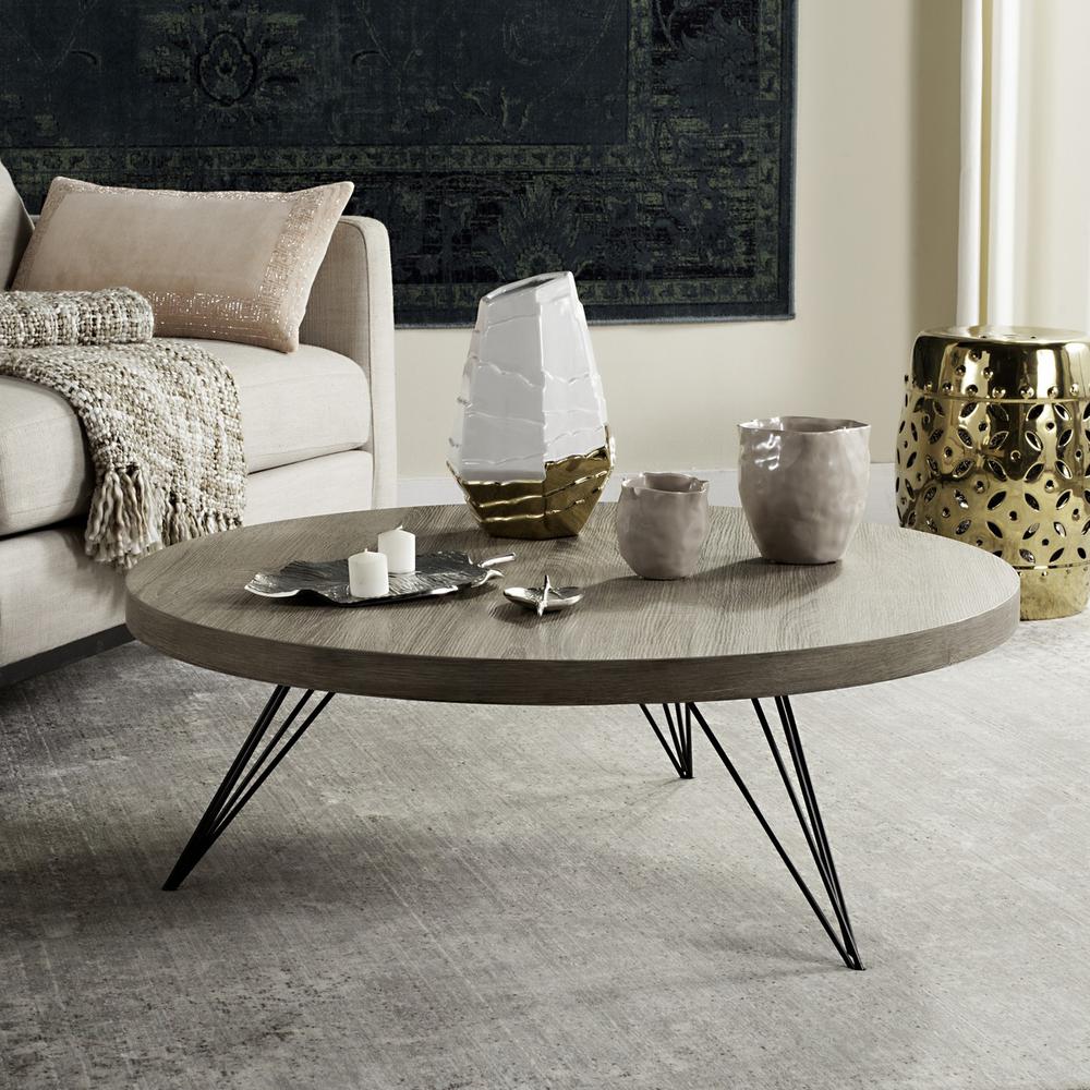 MANSEL RETRO MID CENTURY ROUND COFFEE  TABLE. Picture 1