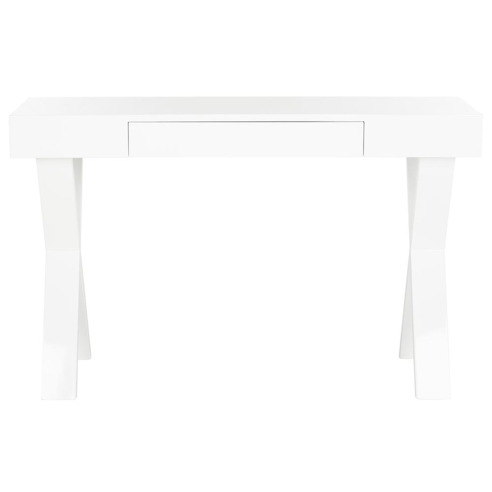 ALESSIA MID CENTURY LACQUER ONE DRAWER VANITY DESK. Picture 6