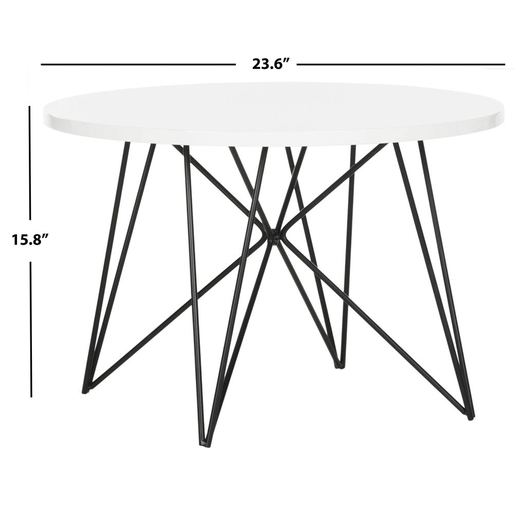 VIDA RETRO MID CENTURY LACQUER END TABLE. Picture 3
