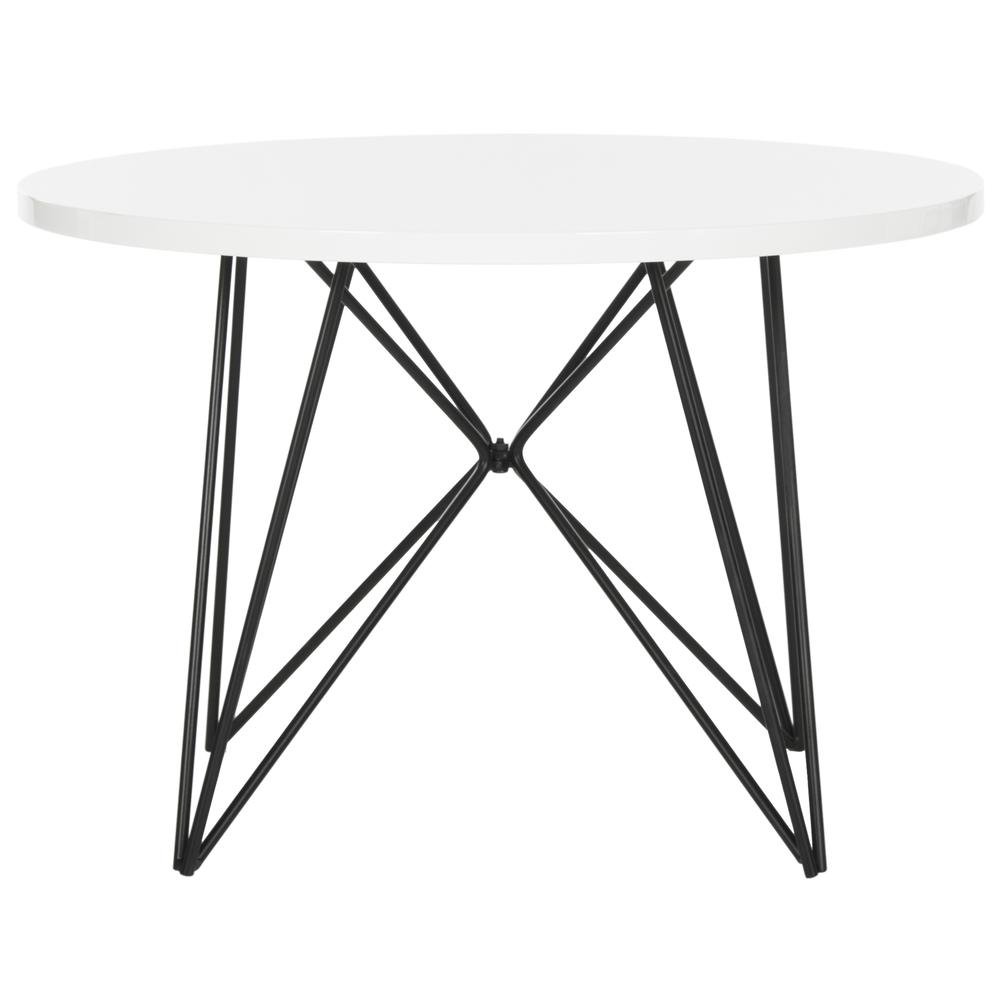 VIDA RETRO MID CENTURY LACQUER END TABLE. Picture 1