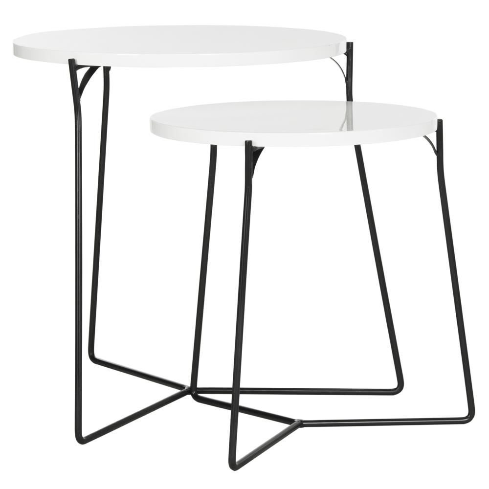 RYNE RETRO MID CENTURY LACQUER STACKING END TABLE. Picture 7