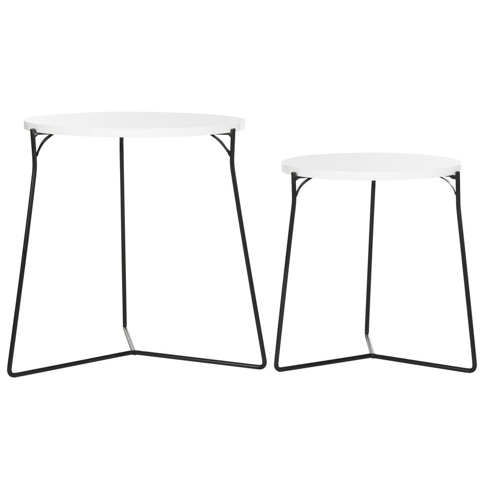 RYNE RETRO MID CENTURY LACQUER STACKING END TABLE. Picture 8