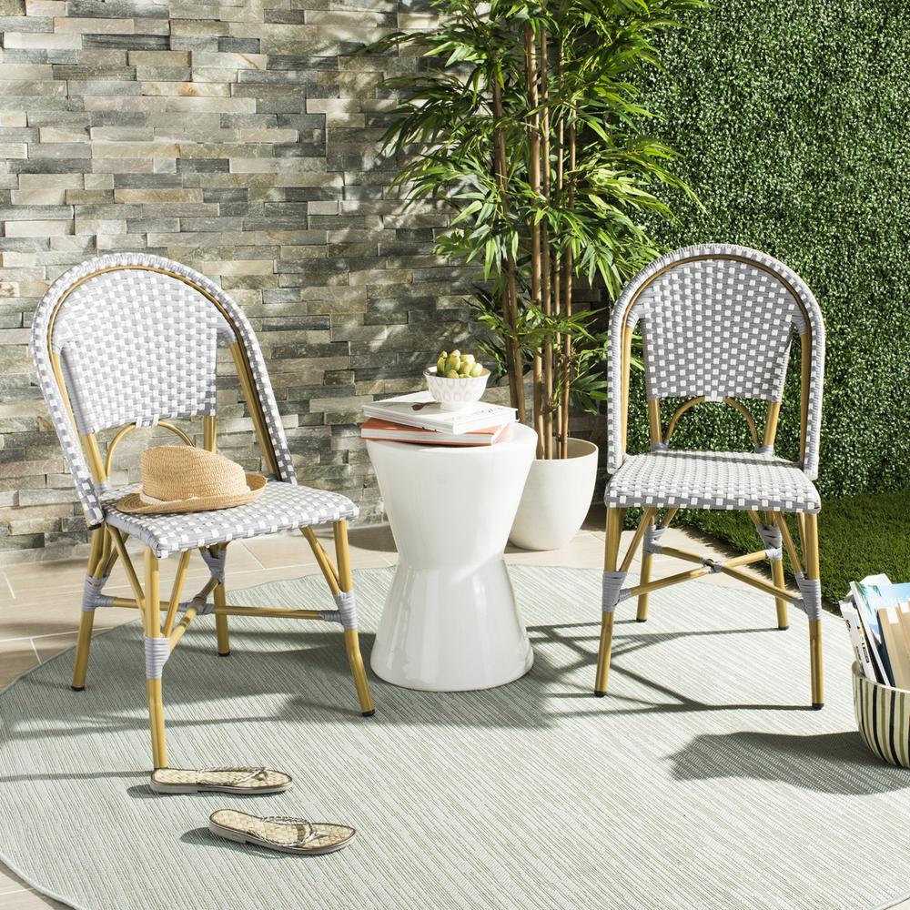 Salcha Indoor-Outdoor French Bistro Stacking Side Chair. Picture 1