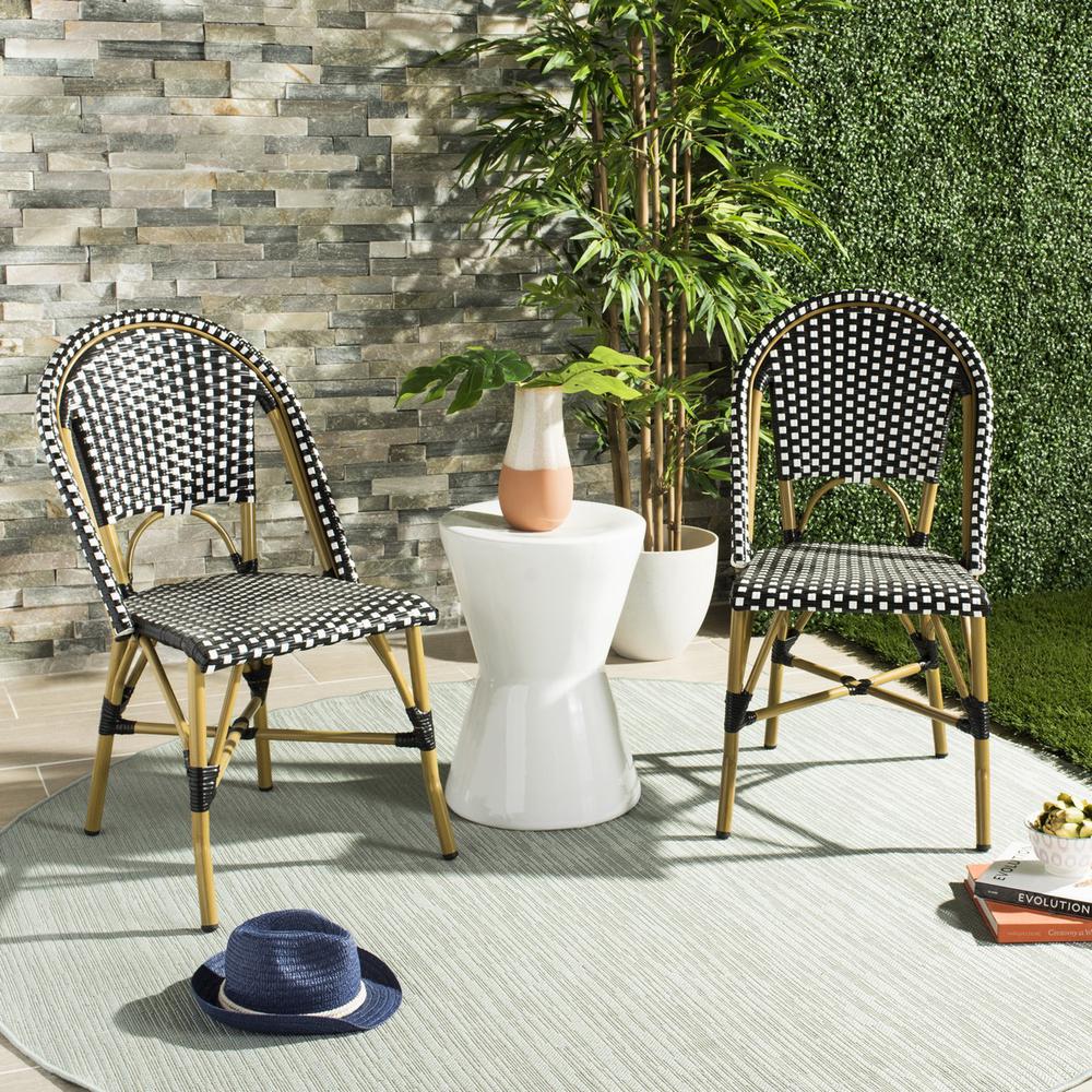 Salcha Indoor-Outdoor French Bistro Stacking Side Chair. Picture 1