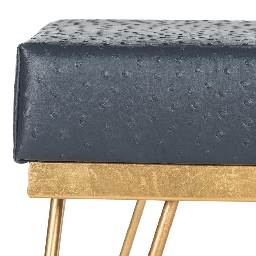 JENINE FAUX OSTRICH SQUARE BENCH, FOX6248B. Picture 2
