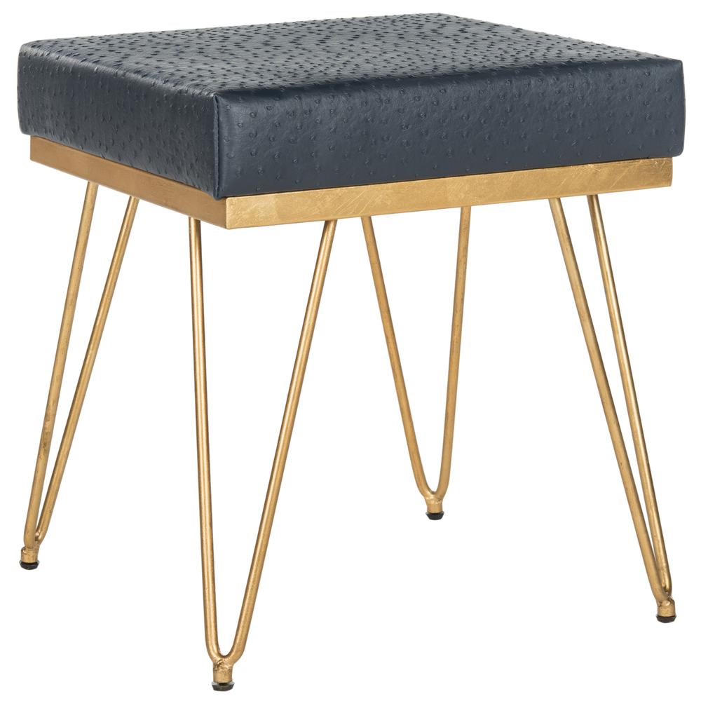 JENINE FAUX OSTRICH SQUARE BENCH, FOX6248B. Picture 5
