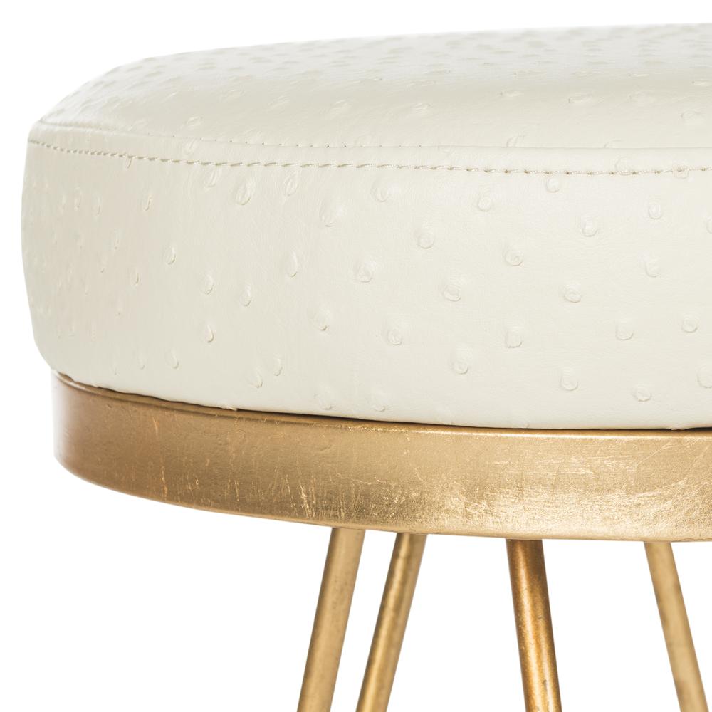 JENINE FAUX OSTRICH  ROUND BENCH, FOX6249A. Picture 2