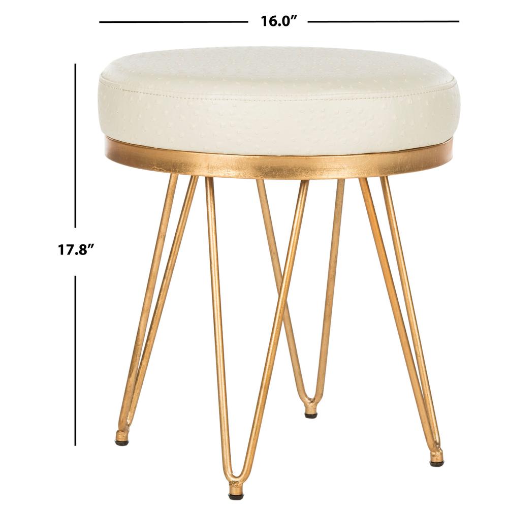 JENINE FAUX OSTRICH  ROUND BENCH, FOX6249A. Picture 3