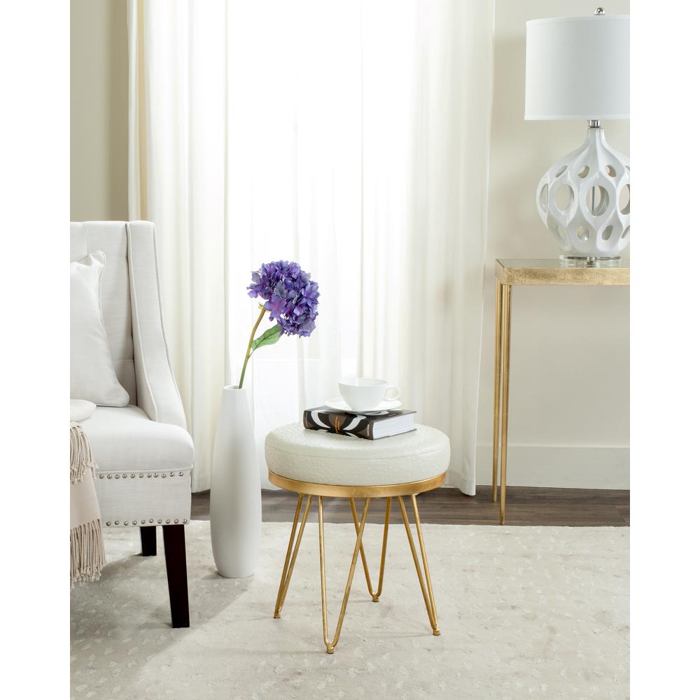 JENINE FAUX OSTRICH  ROUND BENCH, FOX6249A. Picture 5