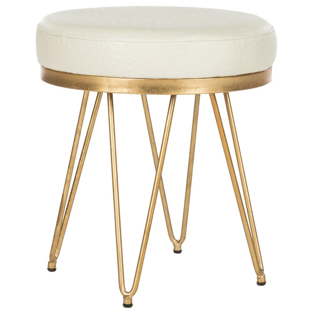 JENINE FAUX OSTRICH  ROUND BENCH, FOX6249A. Picture 6