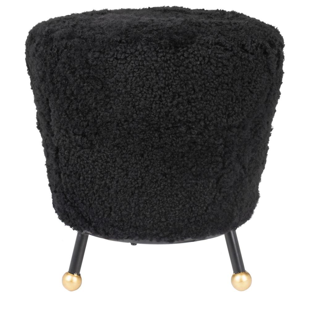 ORIANA RETRO SHEEPSKIN OTTOMAN, FOX6261B. Picture 1
