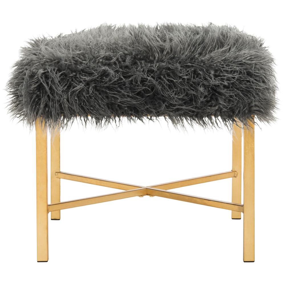 HORACE FAUX SHEEPSKIN X- SQUARE BENCH, FOX6267A. Picture 2