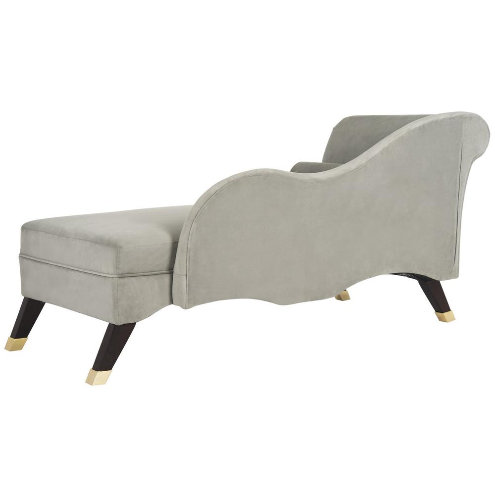 CAIDEN VELVET CHAISE W/ PILLOW, FOX6284B. Picture 1