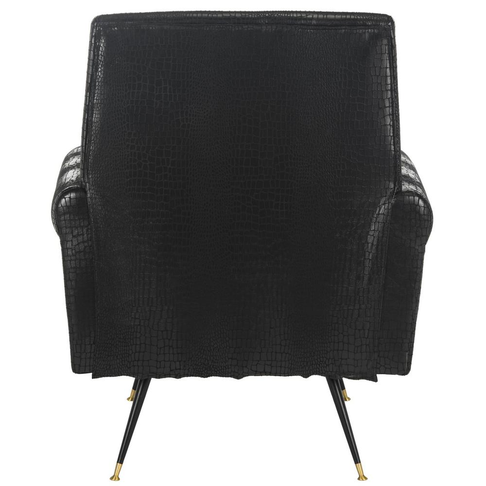 MIRA RETRO MID CENTURY FAUX LEATHER ACCENT CHAIR. Picture 1