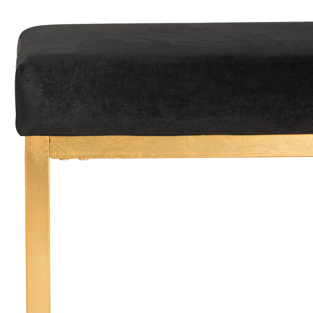 ROWAN CONTEMPORARY GLAM VELVET SQUARE OTTOMAN, FOX6288A. Picture 3
