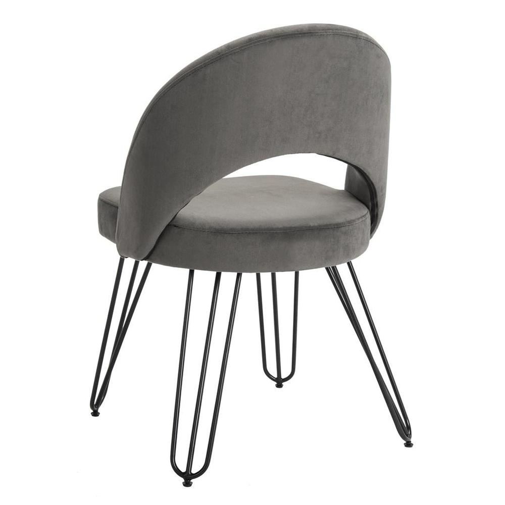 JORA VELVET RETRO SIDE CHAIR, FOX6296B-SET2. Picture 1