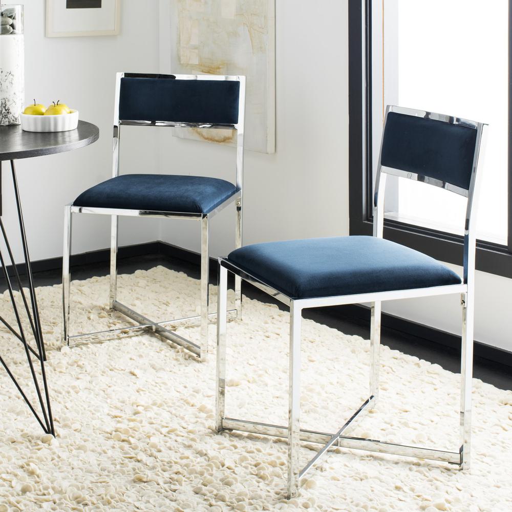 MENKEN CHROME SIDE CHAIR, FOX6301C-SET2. Picture 1
