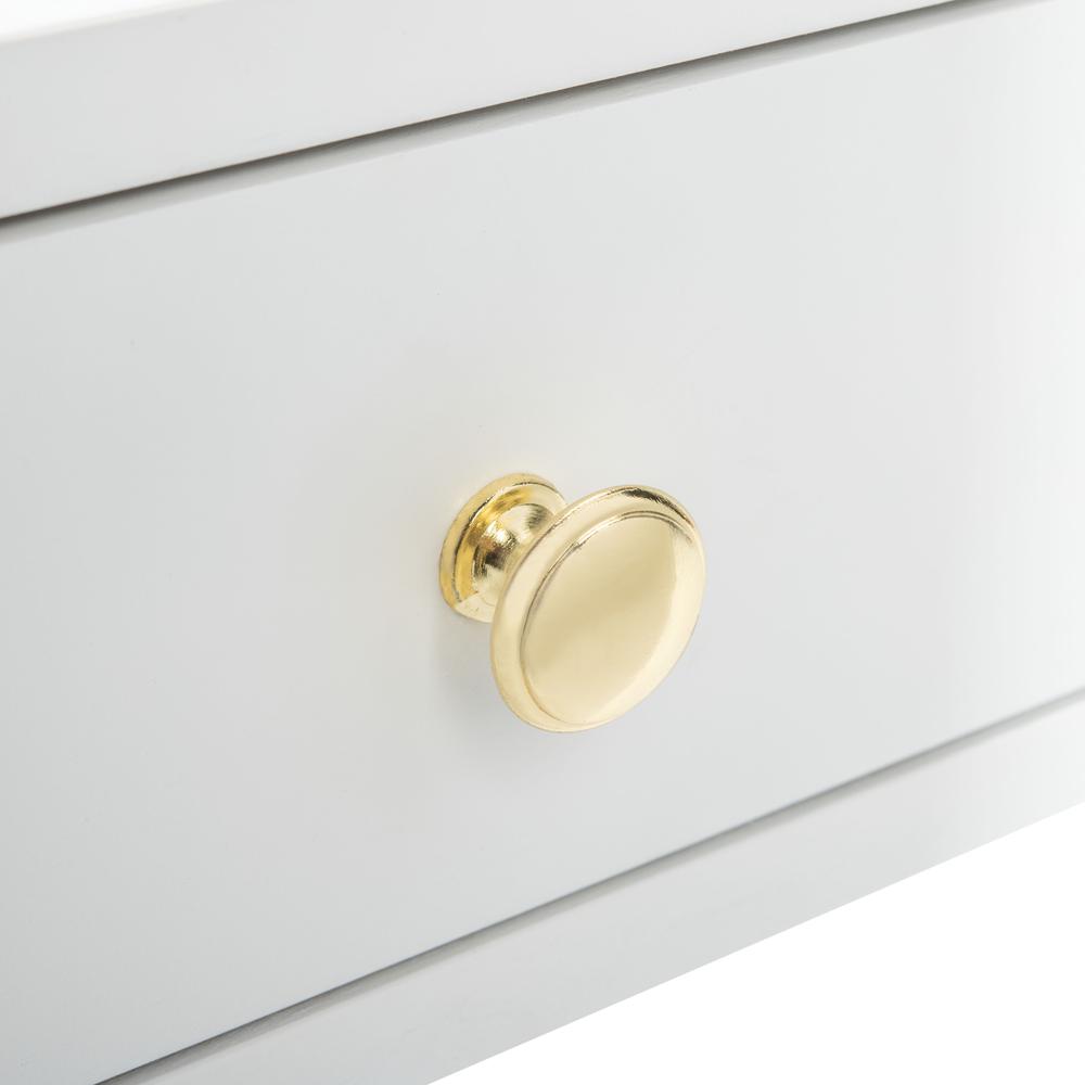 Levinson Gold Cap Coffee Table, White. Picture 6