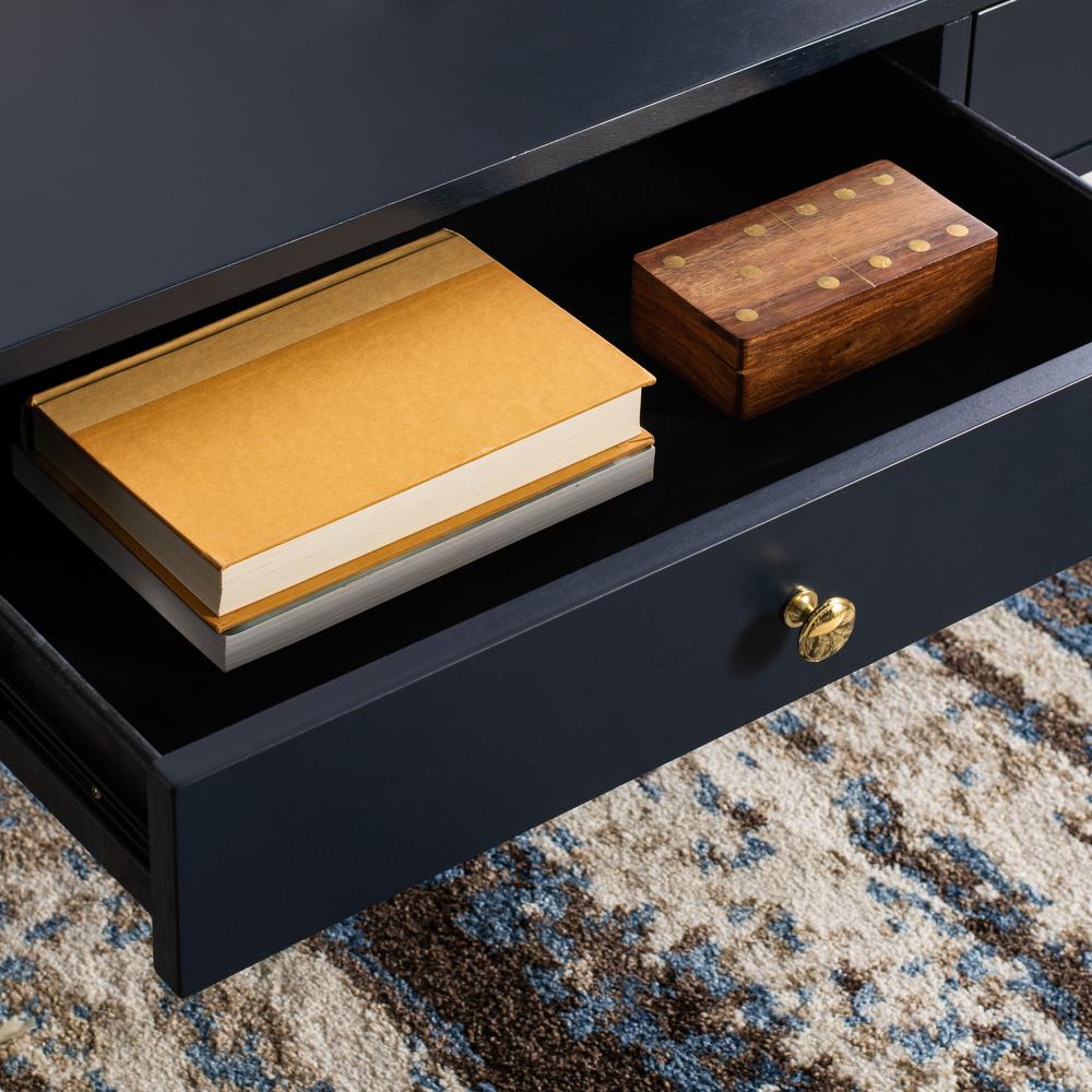 Levinson Gold Cap Coffee Table, Navy. Picture 4