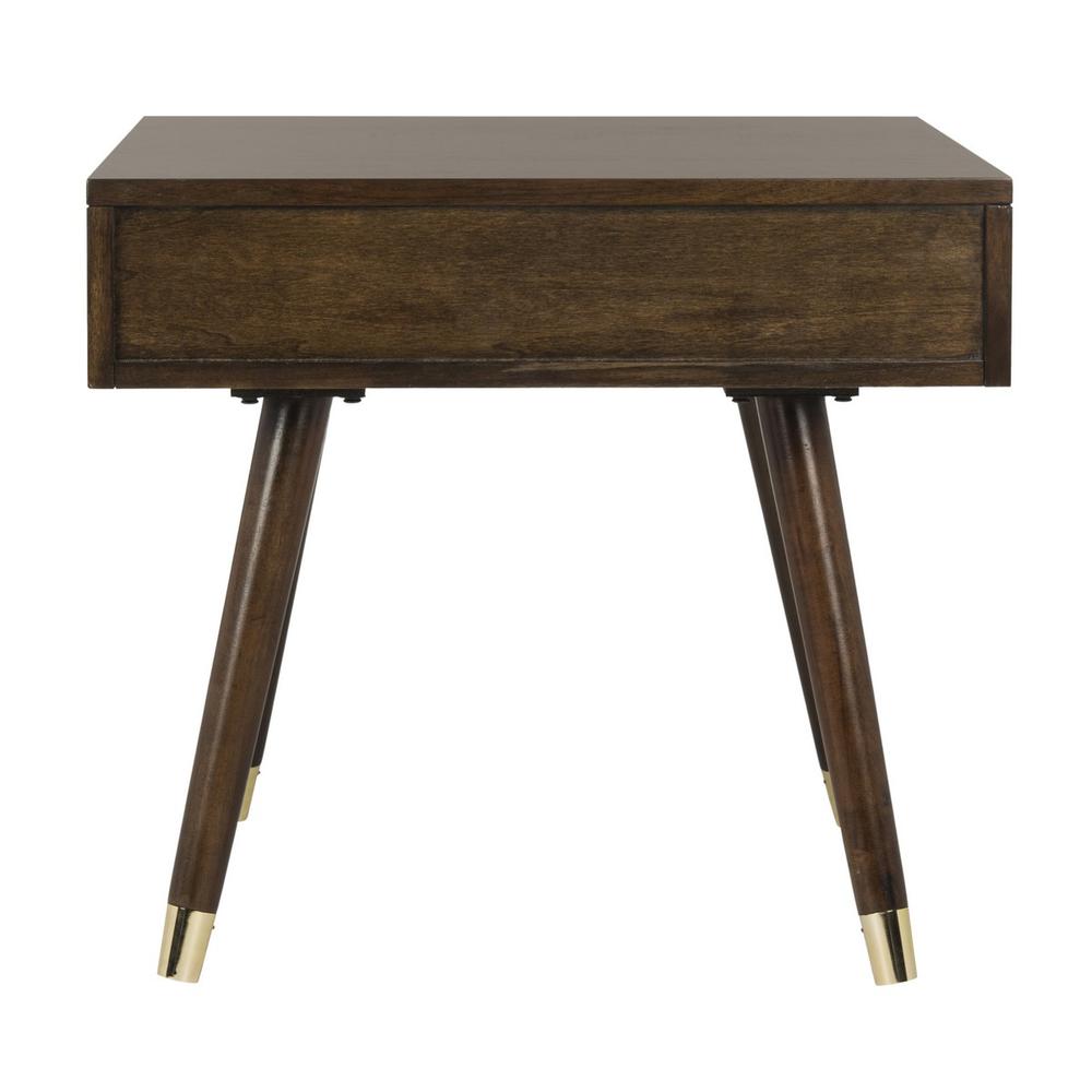 LEVINSON GOLD CAP END TABLE. Picture 1