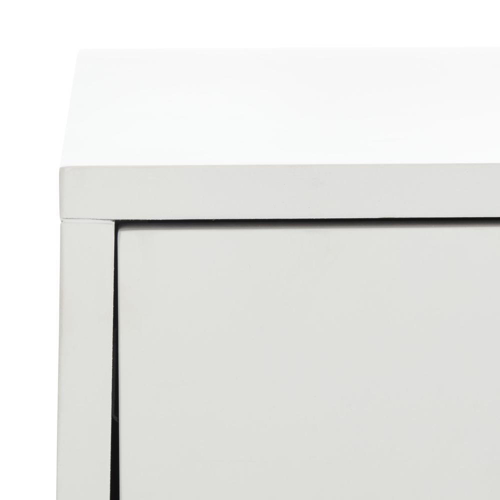 Levinson Gold Cap End Table, White. Picture 6
