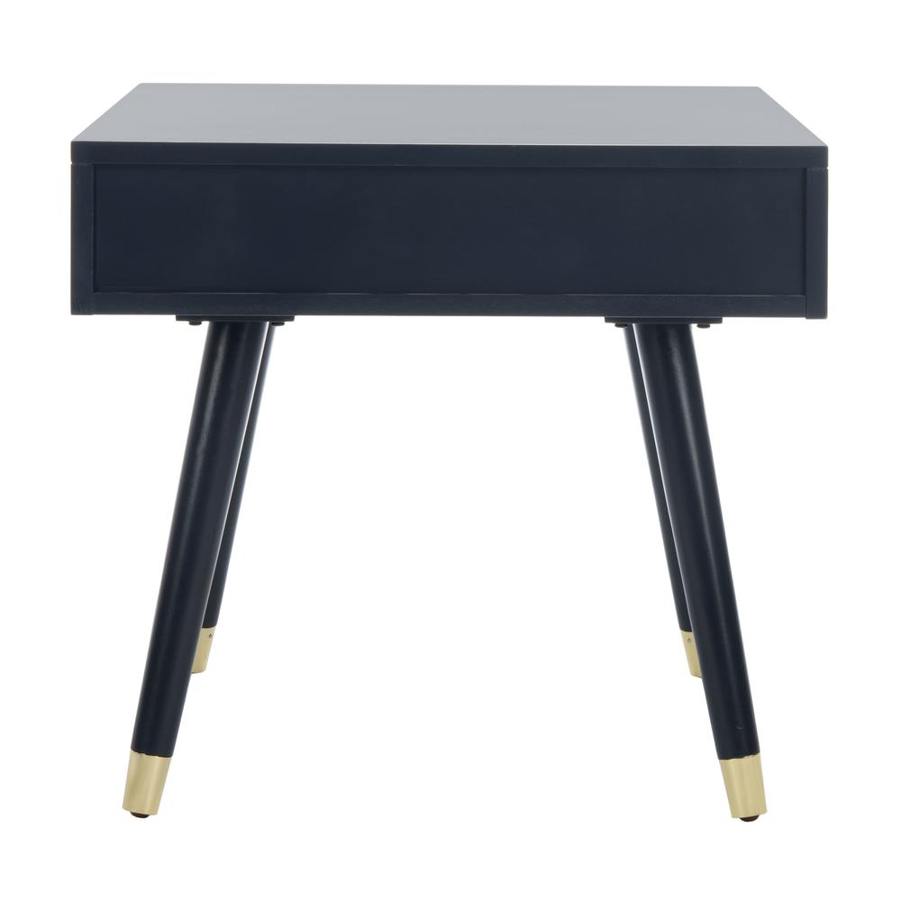 Levinson Gold Cap End Table, Navy. Picture 2