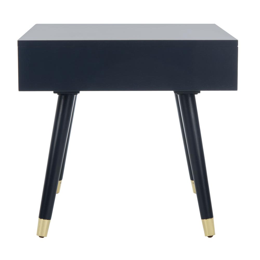 Levinson Gold Cap End Table, Navy. Picture 11