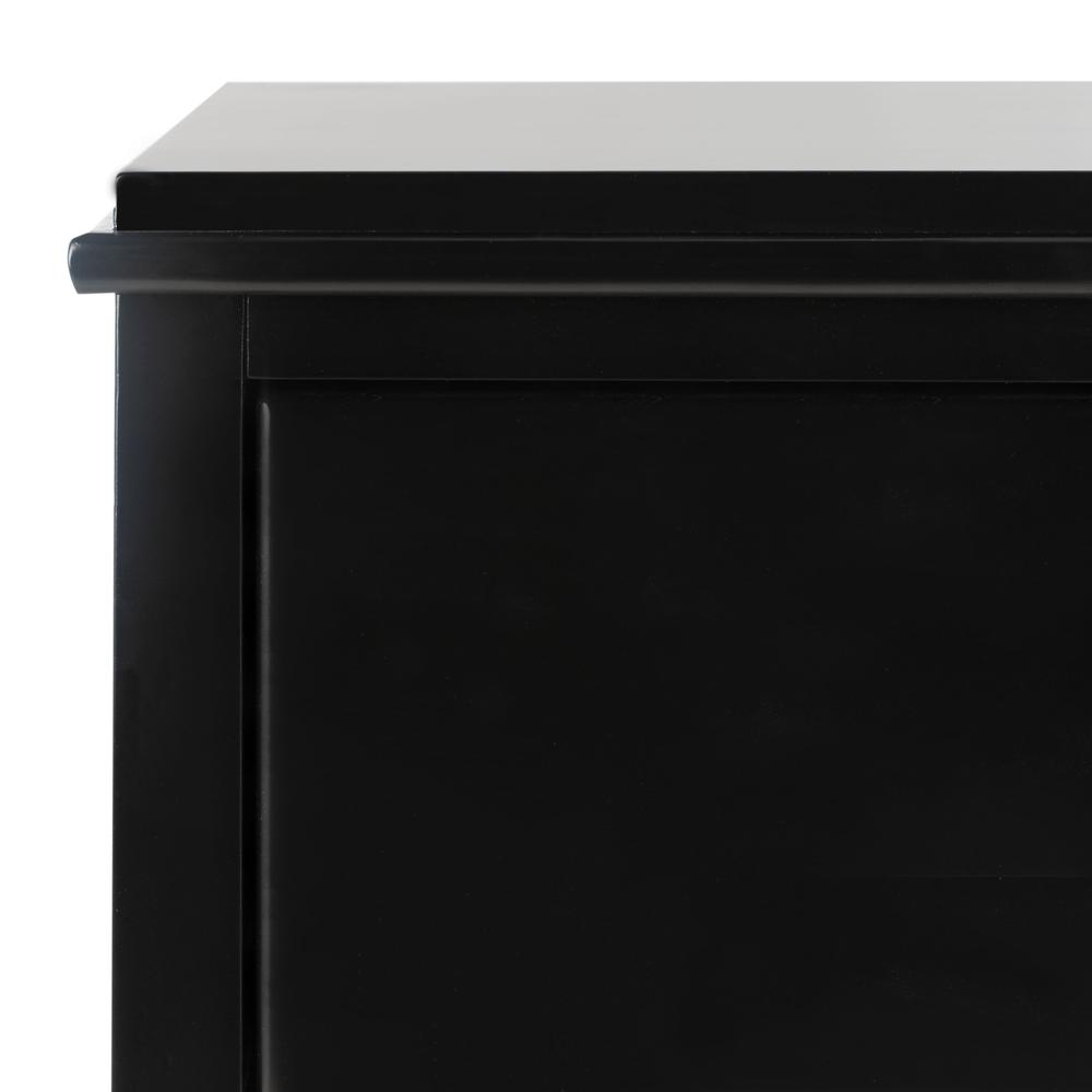 Hannon 3 Drawer Contemporary Nightstand, Black. Picture 4
