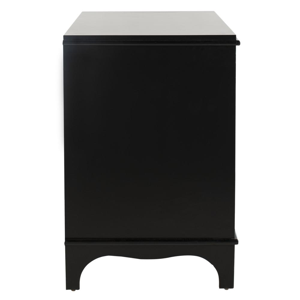Hannon 3 Drawer Contemporary Nightstand, Black. Picture 14