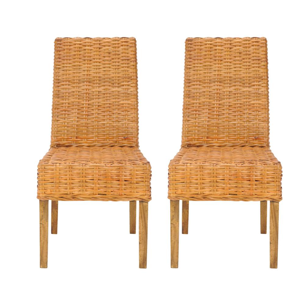 SANIBEL 18''H RATTAN SIDE CHAIR (SET OF 2), FOX6504B-SET2. Picture 1
