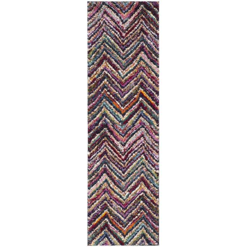 FIESTA SHAG, MULTI, 2'-3" X 8', Area Rug, FSG363M-28. Picture 1