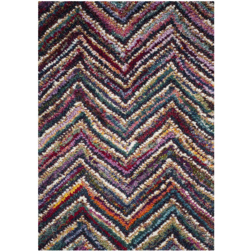 FIESTA SHAG, MULTI, 5'-1" X 7'-6", Area Rug, FSG363M-5. Picture 1