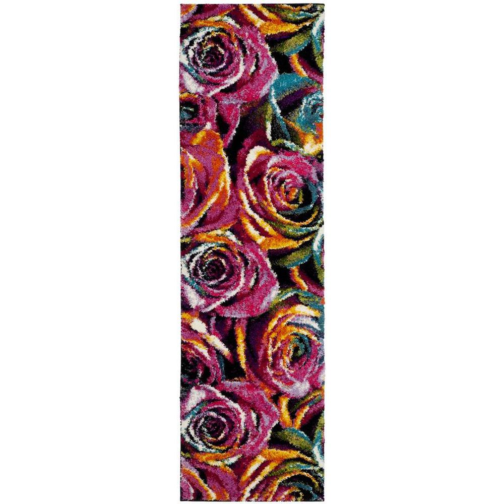 FIESTA SHAG, FUCHSIA / MULTI, 2'-3" X 8', Area Rug, FSG366B-28. Picture 1