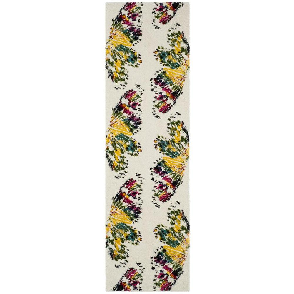 FIESTA SHAG, CREAM / MULTI, 2'-3" X 8', Area Rug, FSG368A-28. Picture 1