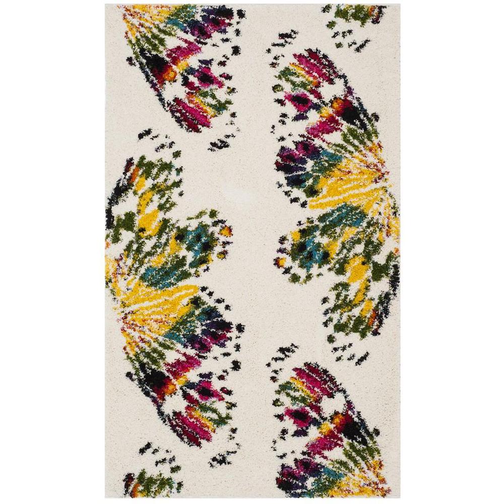 FIESTA SHAG, CREAM / MULTI, 3' X 5', Area Rug, FSG368A-3. Picture 1