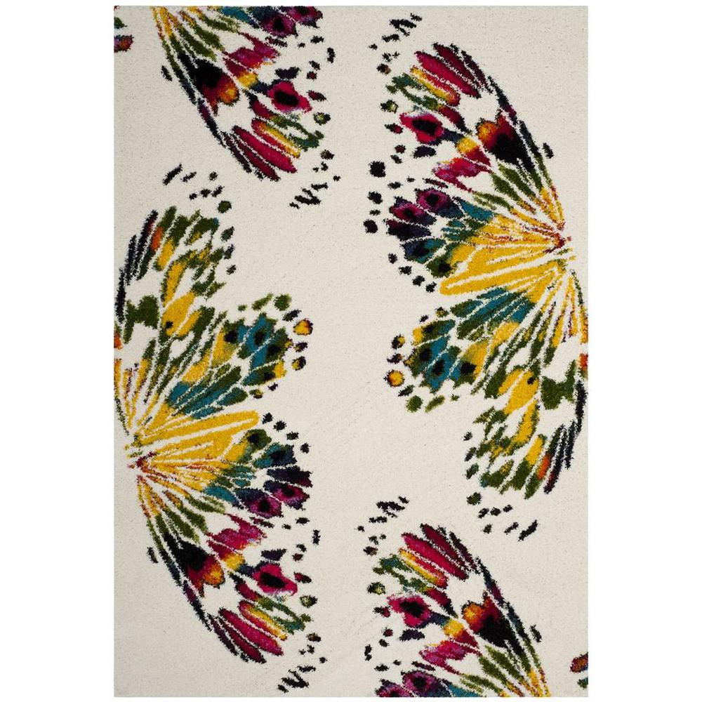 FIESTA SHAG, CREAM / MULTI, 4' X 6', Area Rug, FSG368A-4. Picture 1