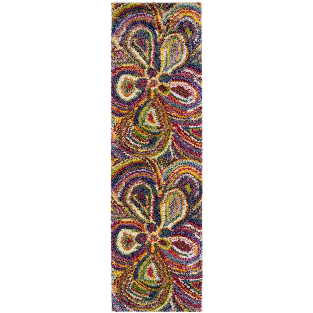FIESTA SHAG, MULTI, 2'-3" X 8', Area Rug, FSG383M-28. Picture 1