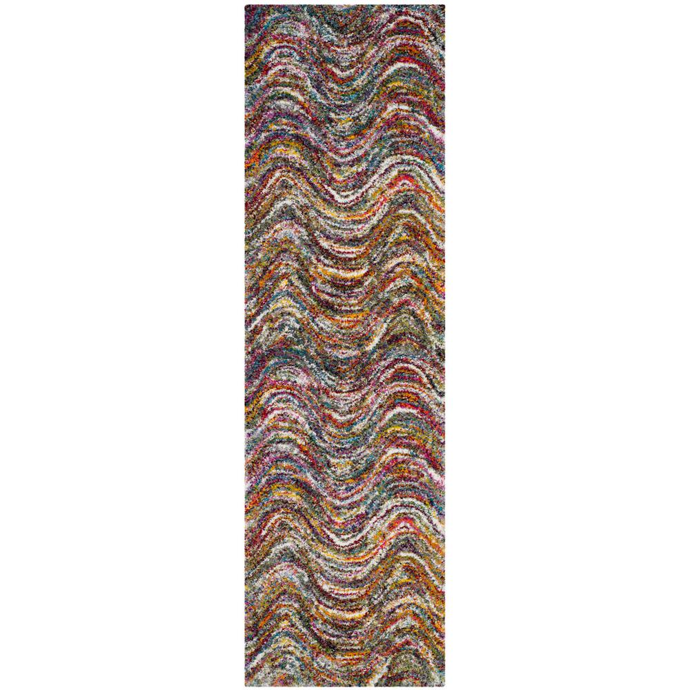 FIESTA SHAG, MULTI, 2'-3" X 8', Area Rug, FSG386M-28. Picture 1