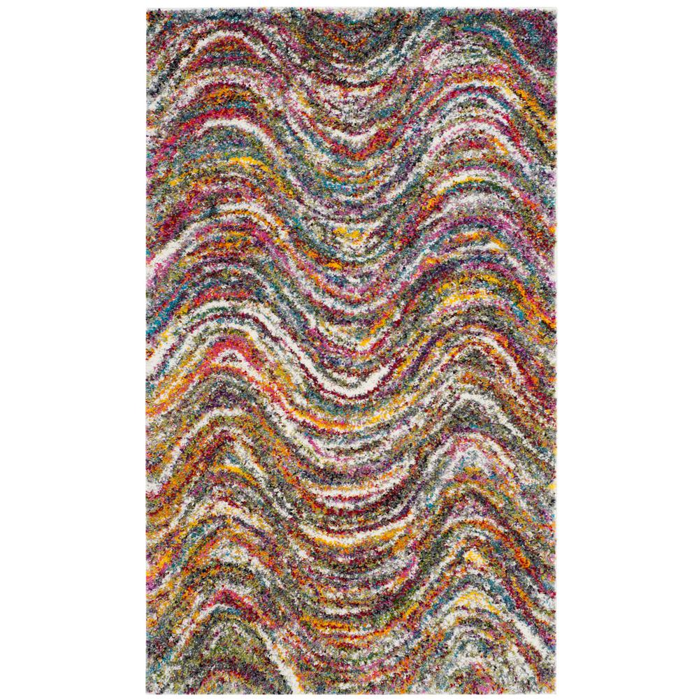 FIESTA SHAG, MULTI, 3' X 5', Area Rug, FSG386M-3. Picture 1